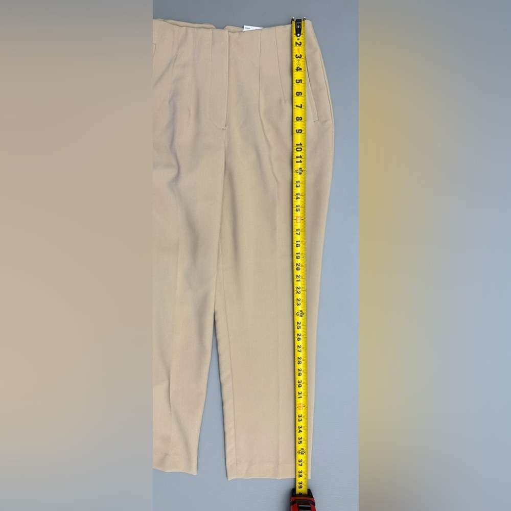 Nine West High Rise Tapered Pants Size 10 Beige NWT Work Office - Picture 11 of 12